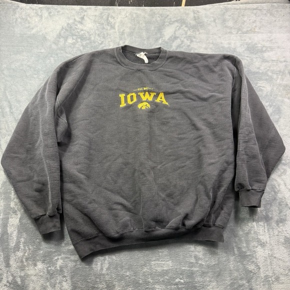 Hanes Other - Vintage Iowa Hawkeyes Sweatshirt Mens XL Black 90s College Sports University